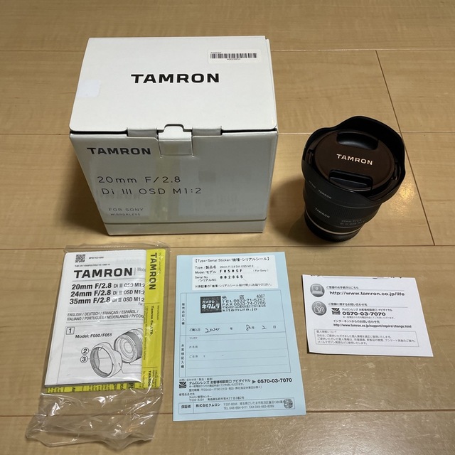 TAMRON(タムロン)のタムロンtamron 20mm F/2.8 Di III OSD M1:2 スマホ/家電/カメラのカメラ(ミラーレス一眼)の商品写真
