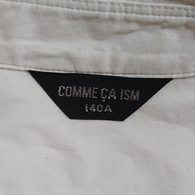 COMME CA ISM(コムサイズム)の襟つき白シャツ(COMME CA ISM)入学式·卒業式　140cm キッズ/ベビー/マタニティのキッズ服女の子用(90cm~)(ブラウス)の商品写真