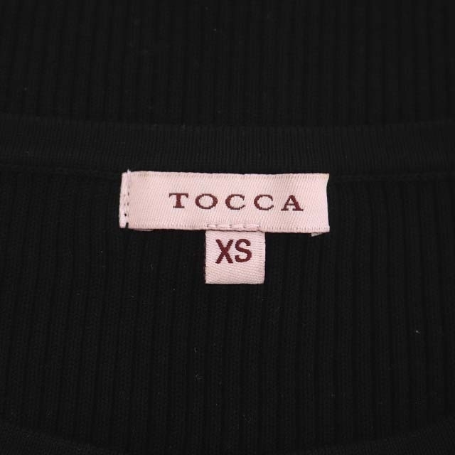 TOCCA(トッカ)のトッカ カーディガン ボレロ ニット シルク フリルリボン 長袖 XS 黒 レディースのトップス(カーディガン)の商品写真