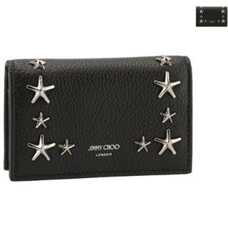 ジミーチュウ(JIMMY CHOO)のジミーチュウ JIMMY CHOO カードケース 二つ折り NELLO スタースタッズ カードホルダー レディース 2023年春夏新作 NELLO UUF (名刺入れ/定期入れ)