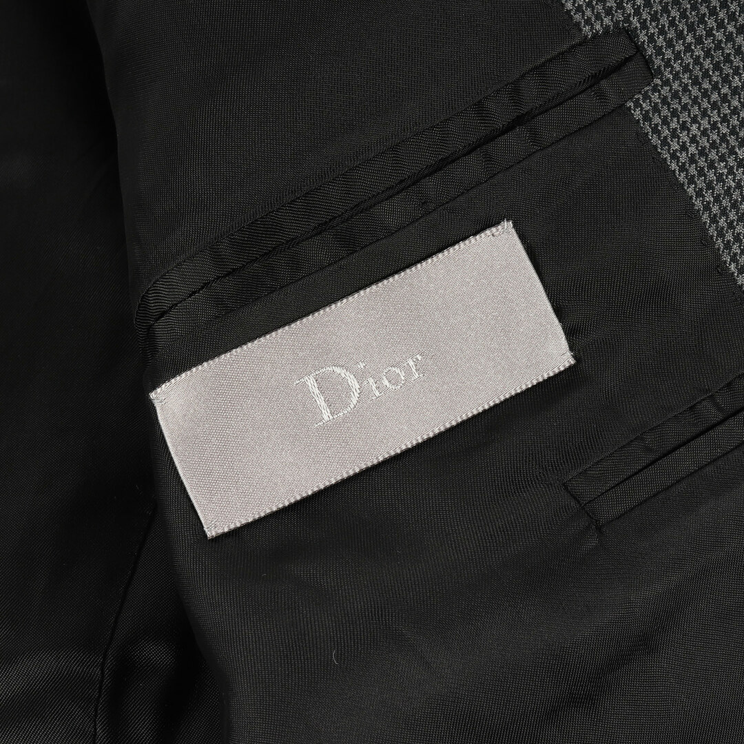 Dior HOMME ディオールオム ハウンドトゥースチェック ウール スーツ セットアップ 04AW グレー 46 イタリア製 ブランド 【メンズ】【中古】
