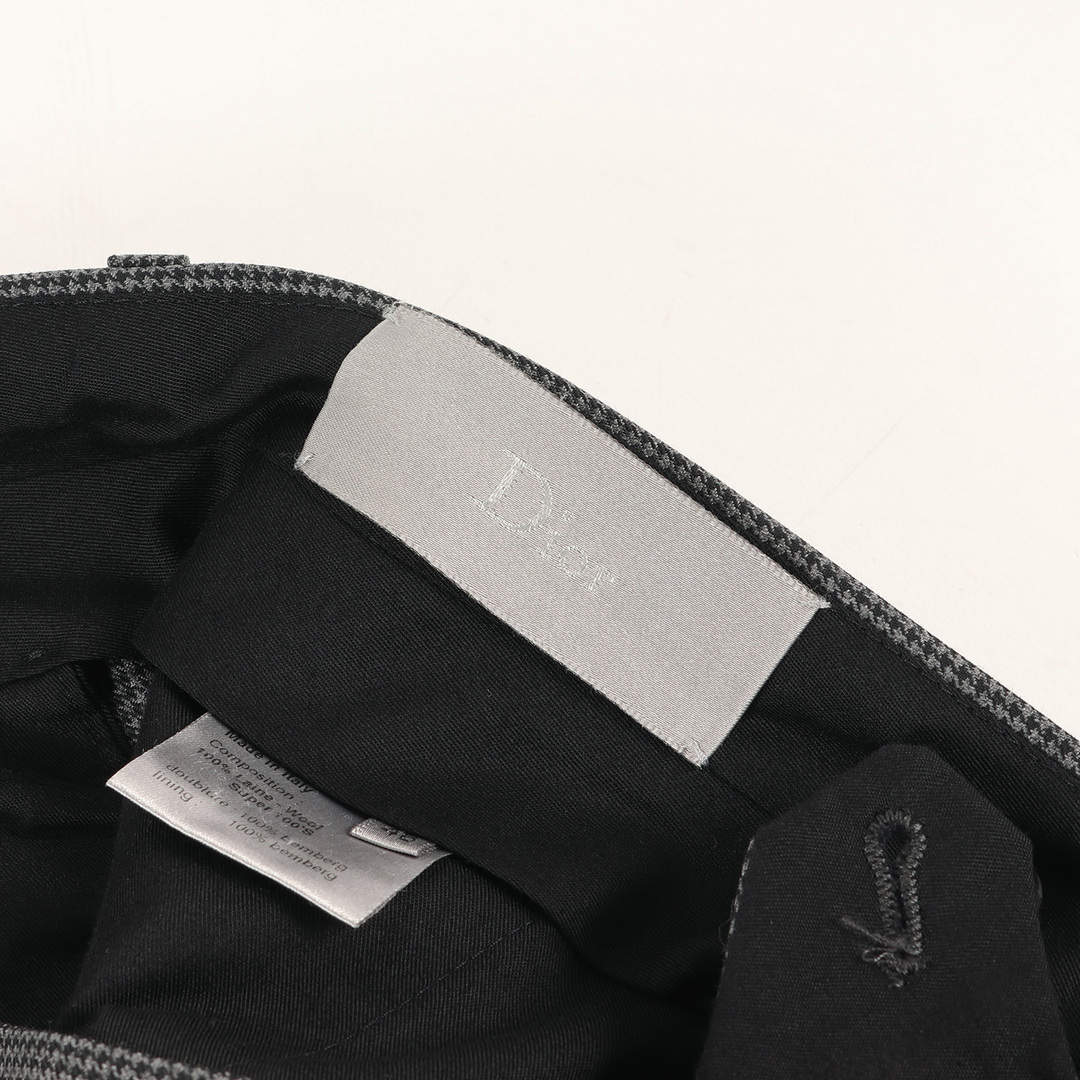 Dior HOMME ディオールオム ハウンドトゥースチェック ウール スーツ セットアップ 04AW グレー 46 イタリア製 ブランド 【メンズ】