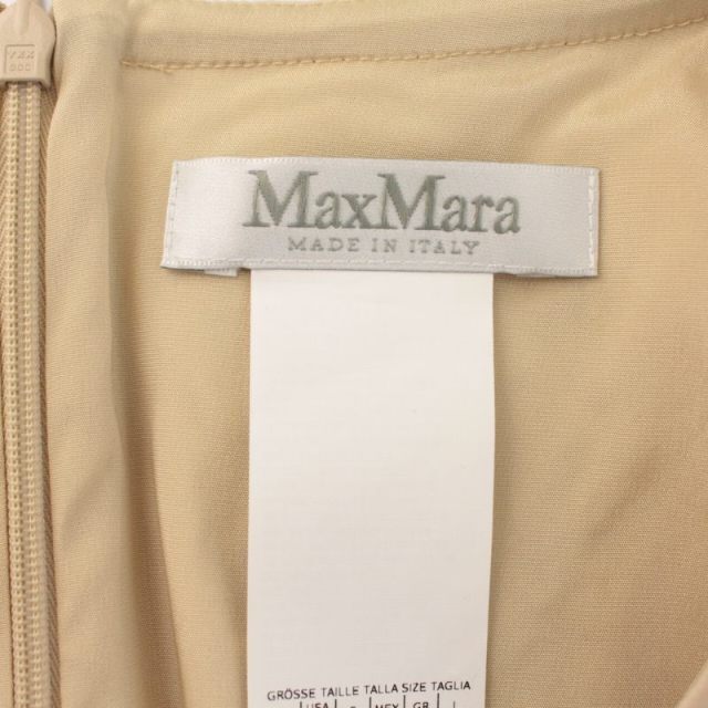 Max Mara(マックスマーラ)のマックスマーラ 白タグ 近年モデル ワンピース ひざ丈 40 ベージュ レディースのワンピース(ひざ丈ワンピース)の商品写真