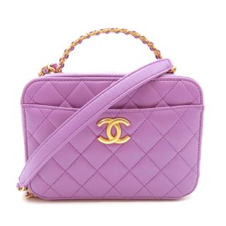 美品 シャネル ラムスキン マトラッセ チェーンショルダーバッグ パープル 【日本限定モデル】 美品 シャネル ラムスキン マトラッセ チェーンショルダーバッグ パープル ショルダーバッグ