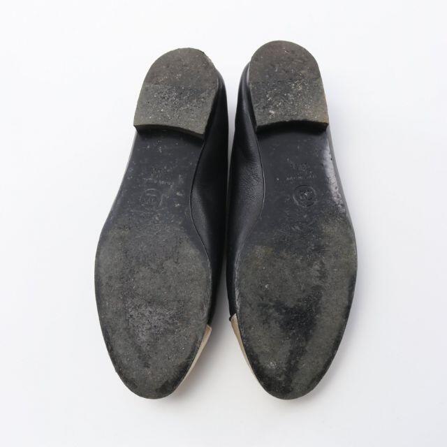CHANEL(シャネル)のCランク バレリーナ ココマーク バレエシューズ レザー ブラック ゴールド レディースの靴/シューズ(バレエシューズ)の商品写真