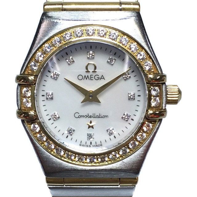 OMEGA - ◎◎OMEGA オメガ コンステレーションミニ クォーツ レディース 腕時計 1267.75 ホワイト 箱・取説・コマ付 文字盤シェル