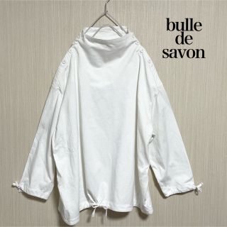 ビュルデサボン(bulle de savon)のビュルデサボン　ブラウス　ホワイト　ゆったり　大きめ　リボン　リネン　コットン(シャツ/ブラウス(長袖/七分))