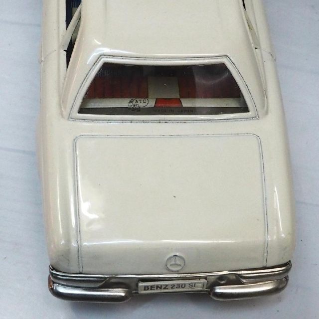 旭玩具【メルセデス ベンツ230SL白ホワイト】ブリキtin toy car箱無 旭玩具【メルセデス ベンツ230SL白ホワイト】ブリキtin toy car箱無