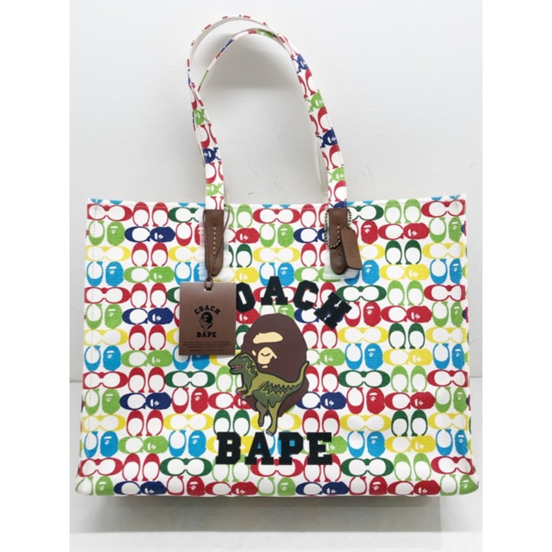 COACH × A BATHING APE コーチ ア ベイシング エイプ シグネチャー マルチカラー トートバッグ / 91388 【63926-007】