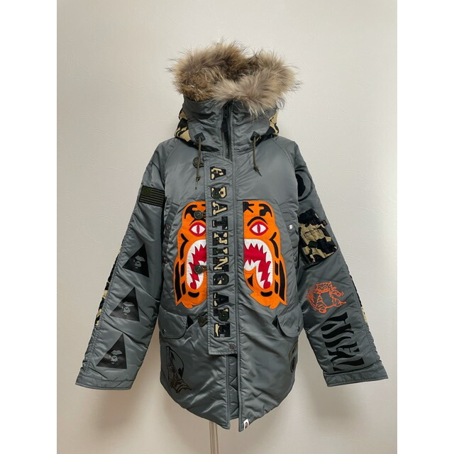 【送料無料】A BATHING APE×ALPHA INDUSTRIES/アベイシングエイプ×アルファ インダストリーズ 001HJG231907X TIGER N-3B フライトジャケット【007】