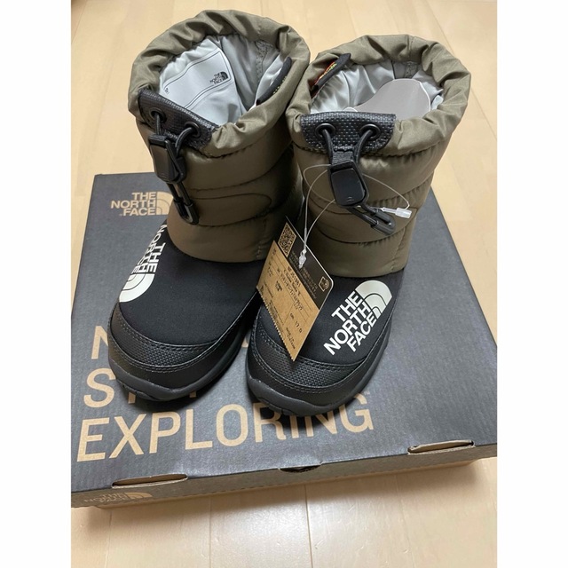 ノースフェイス スノーブーツ ヌプシ 17㎝ カーキ 新品 キッズ靴