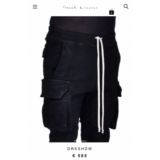 DRKSHDW(ダークシャドウ)のrick owens drkshdw デニムカーゴパンツ XS メンズのパンツ(ワークパンツ/カーゴパンツ)の商品写真