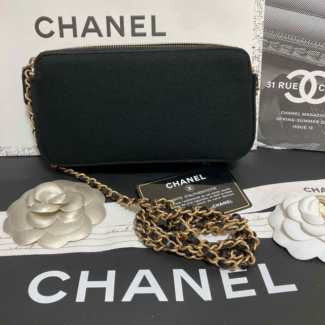 CHANEL(シャネル)の専用♡超美品♡チェーンウォレットショルダー バッグ デニム 正規品 レディースのバッグ(ショルダーバッグ)の商品写真