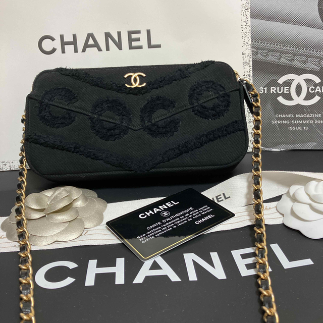 CHANEL(シャネル)の専用♡超美品♡チェーンウォレットショルダー バッグ デニム 正規品 レディースのバッグ(ショルダーバッグ)の商品写真