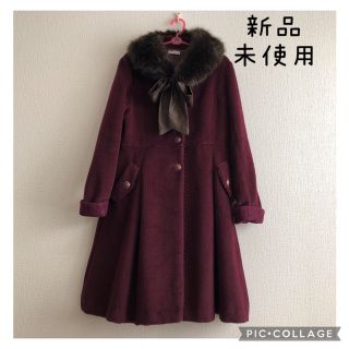 アクシーズファム(axes femme)のaxes femme バックティアードコート Lサイズ 新品未使用(ロングコート)