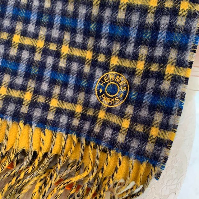 ☆未使用品☆HERMES Hエコセ レクトヴェルソ マフラー カシミヤ