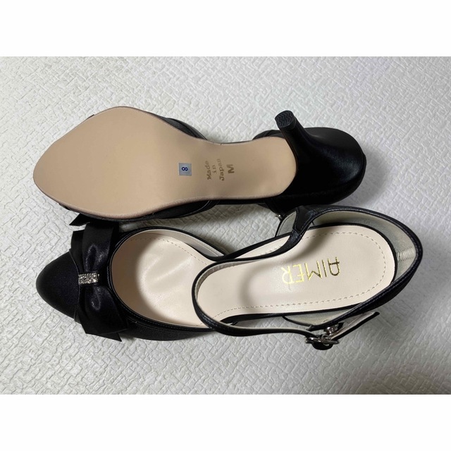 AIMER(エメ)のSH51◆新品◆AIMER エメ フォーマルリボンサテンパンプス Ｍ　日本製 レディースの靴/シューズ(ハイヒール/パンプス)の商品写真