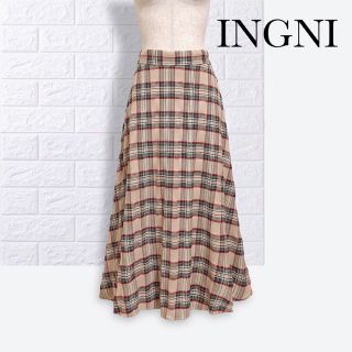 イング(INGNI)のイング チェック フレア ロング スカート(ロングスカート)