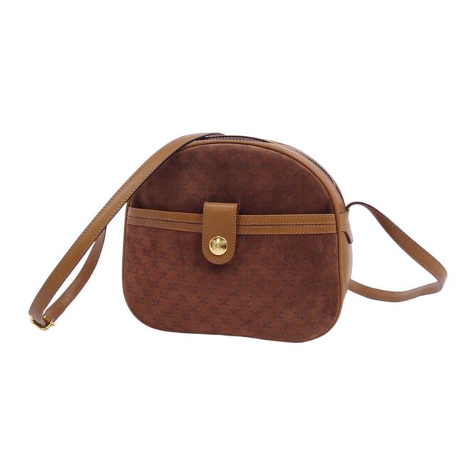 美品 Vintage セリーヌ CELINE バッグ ショルダーバッグ 総柄 マカダム スウェードレザー カバン 鞄 レディース ブラウン | フリマアプリ ラクマ