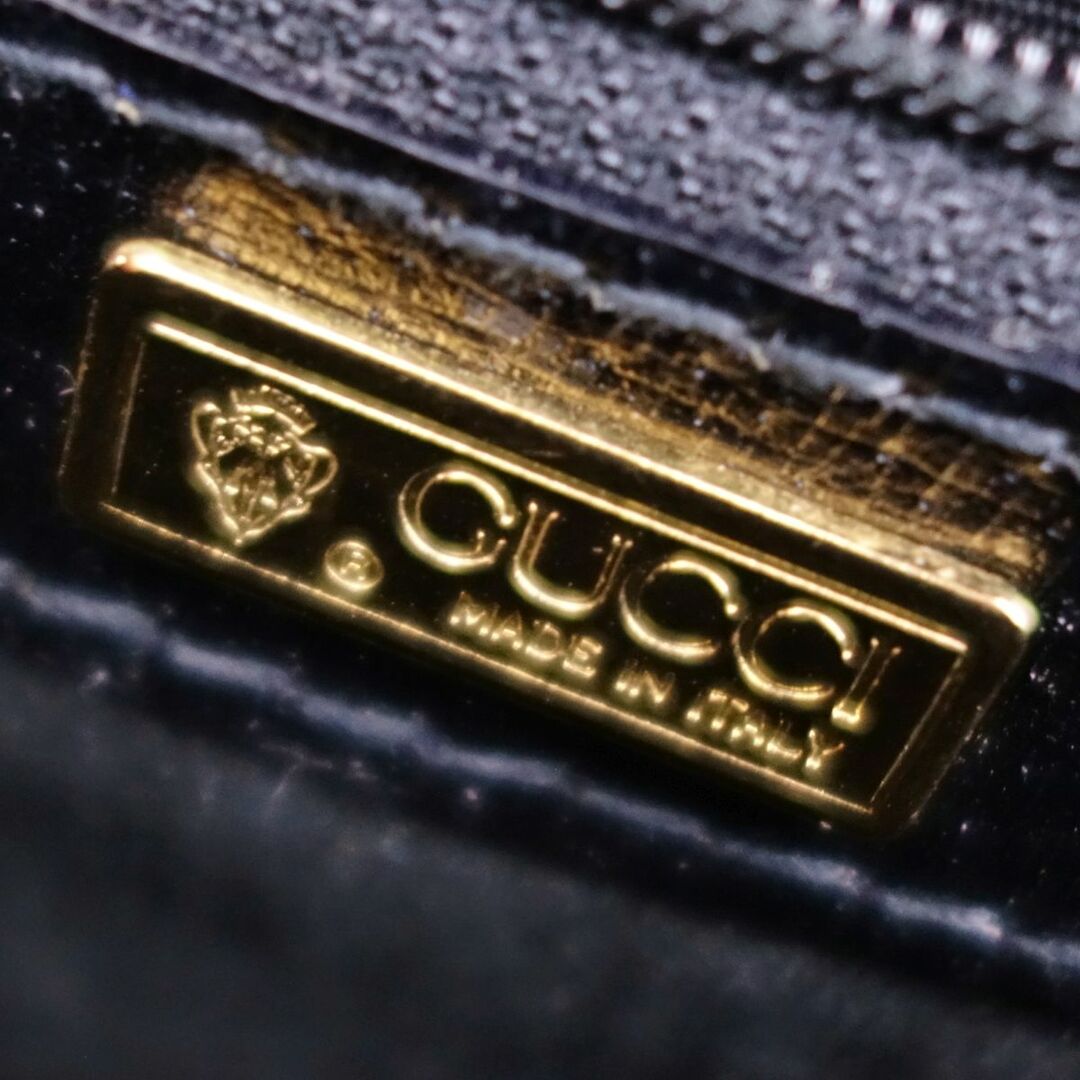 美品 Vintage グッチ GUCCI バッグ ミニ クラッチバッグ セカンドバッグ キーロック カーフレザー カバン レディース ブラック