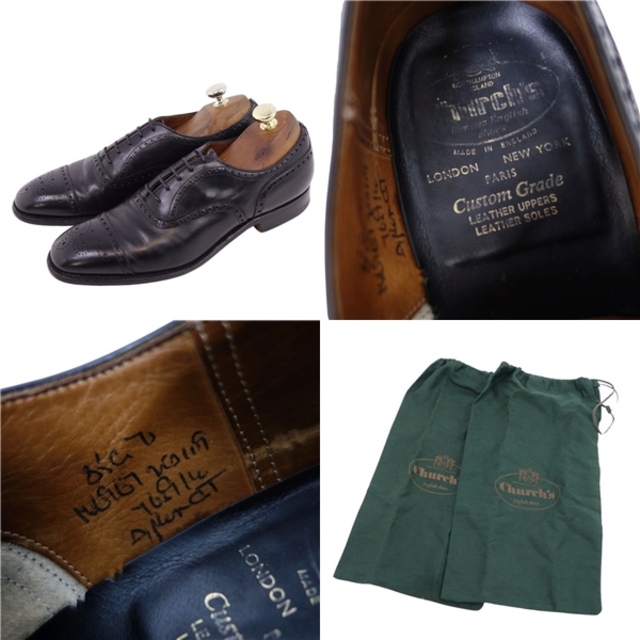 Church's(チャーチ)のチャーチ Church's シューズ オックスフォード カーフレザー ストレートチップ ビジネスシューズ 革靴 メンズ 85C(27.5cm相当) ブラック 旧チャーチ メンズの靴/シューズ(ドレス/ビジネス)の商品写真
