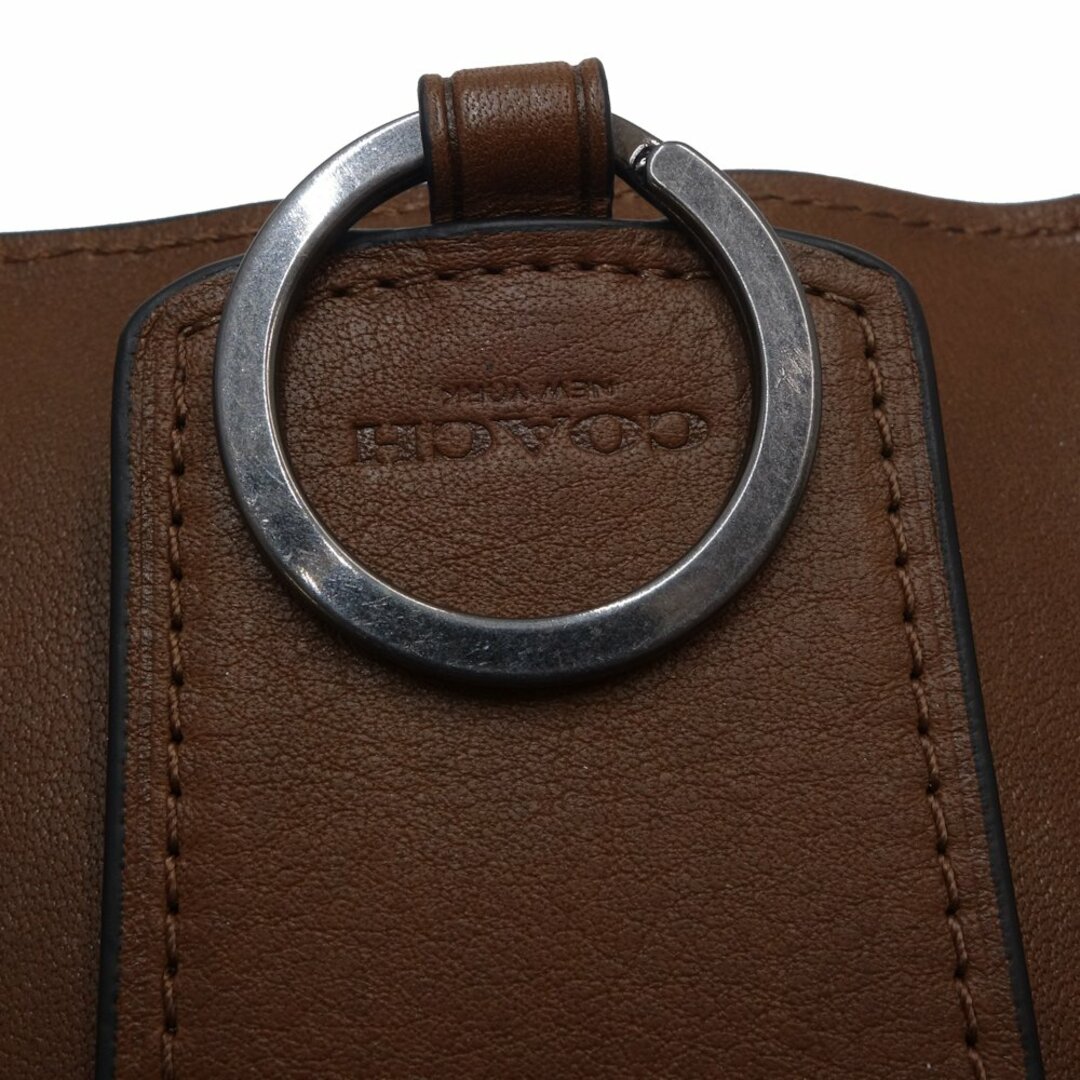 COACH(コーチ)のCOACH コーチ ４リング 69095CWH キーケース カーフ ダークサドル(ブラウン)/083123【中古】 ハンドメイドのファッション小物(キーケース/名刺入れ)の商品写真