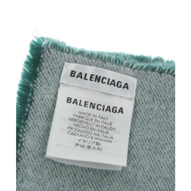 BALENCIAGA バレンシアガ マフラー   緑x白系   マフラー