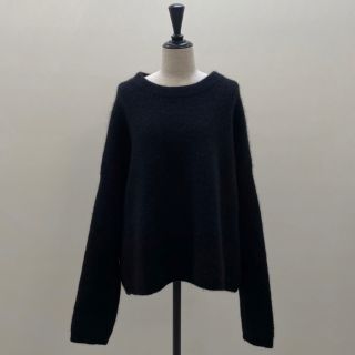 アギュー(ARGUE)のALPACA WOOL DELUXE KNIT/BLACK(ニット/セーター)