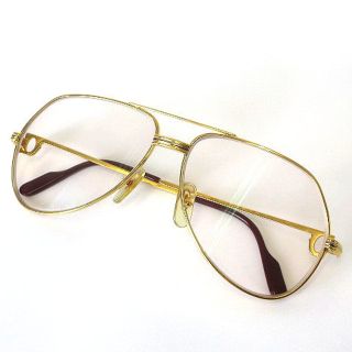 CARTIER カルティエ ラウンド メガネ シルバー ティアドロップ www