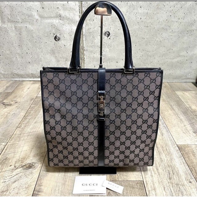 美品】GUCCI GG柄 キャンバス トートバッグ グッチ 【オンライン