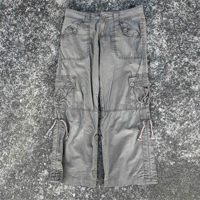 90s Vintage アーカイブ クロップド ギミック パンツ y2k テックの通販