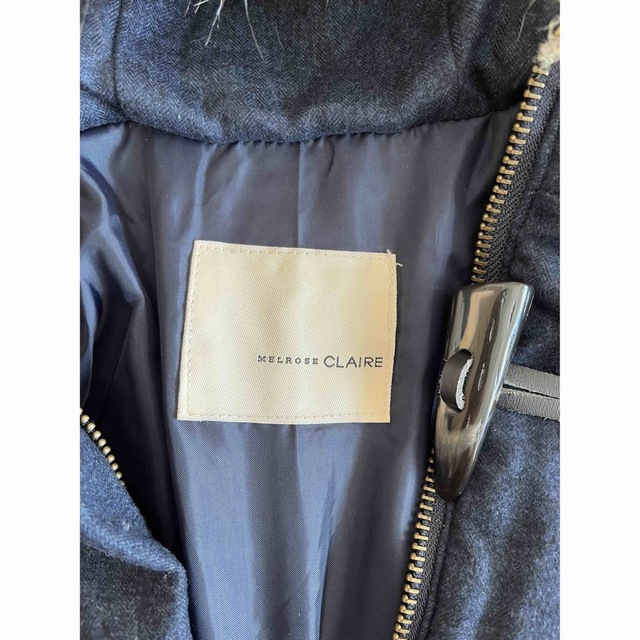MELROSE claire(メルローズクレール)のメルローズ●フード付きコート●ボア付き●ネイビー レディースのジャケット/アウター(その他)の商品写真
