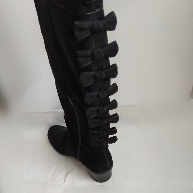 LIZ LISA(リズリサ)の☆新品未使用☆　リズリサ　黒　ロングブーツ レディースの靴/シューズ(ブーツ)の商品写真