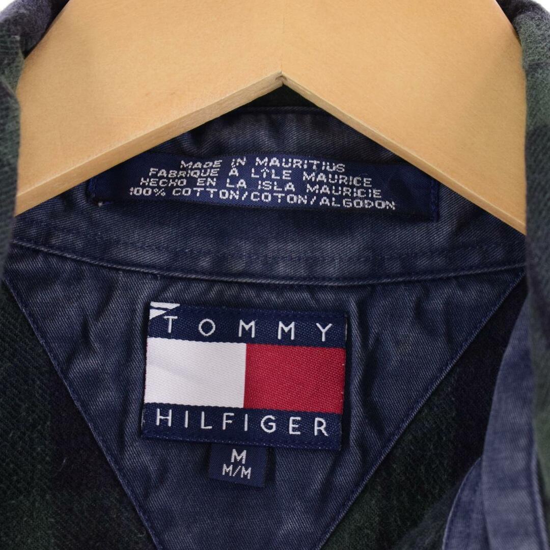 TOMMY HILFIGER(トミーヒルフィガー)の古着 90年代 トミーヒルフィガー TOMMY HILFIGER ブラックウォッチチェック 長袖 ボタンダウン ライトネルシャツ メンズM ヴィンテージ /eaa291665 メンズのトップス(シャツ)の商品写真