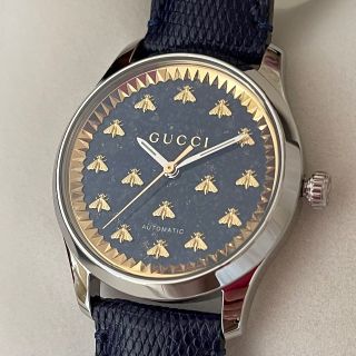 グッチ(Gucci)の♡新品未使用♡ GUCCI グッチ 時計 ネイビー(レザーベルト)