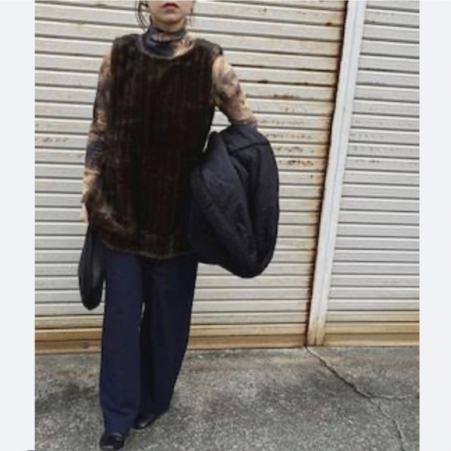 6 ROKU FAKE FUR VEST フェイクファーベスト 2