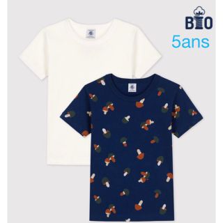 プチバトー(PETIT BATEAU)のプチバトー　新品　半袖　Tシャツ　２枚組　5ans/110cm(下着)