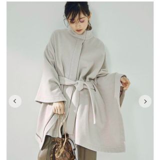 SNIDEL×新木優子×sweet】コート ポンチョ グレー レディース ...