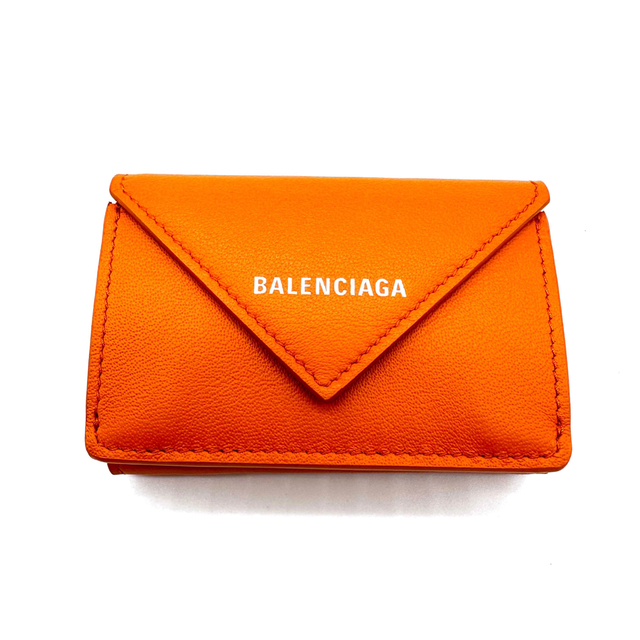 Balenciaga(バレンシアガ)の【美品】BALENCIAGA バレンシアガ レザー ペーパーミニ 三つ折り財布  レディースのファッション小物(財布)の商品写真