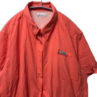 コロンビア(Columbia)の【希少】コロンビア Colombia フィッシングシャツ XL ピンク 古着(シャツ)