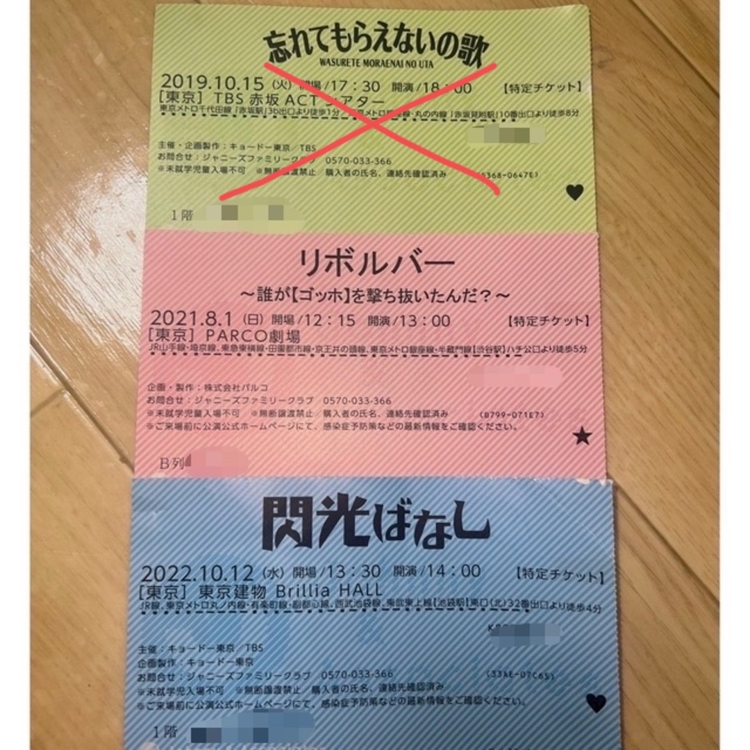 関ジャニ∞(カンジャニエイト)の安田章大 舞台 紙チケット 半券 エンタメ/ホビーのタレントグッズ(アイドルグッズ)の商品写真