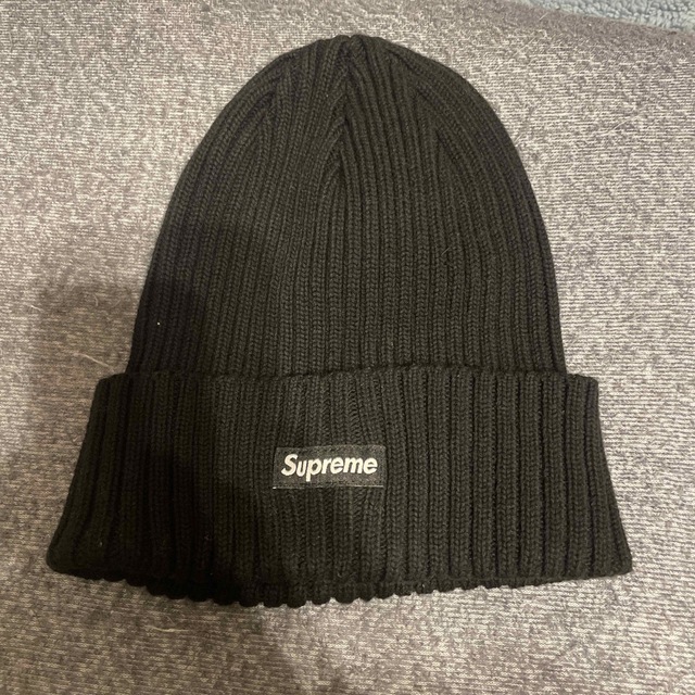 supreme スリム BOXLOGO ニット帽 ブラック