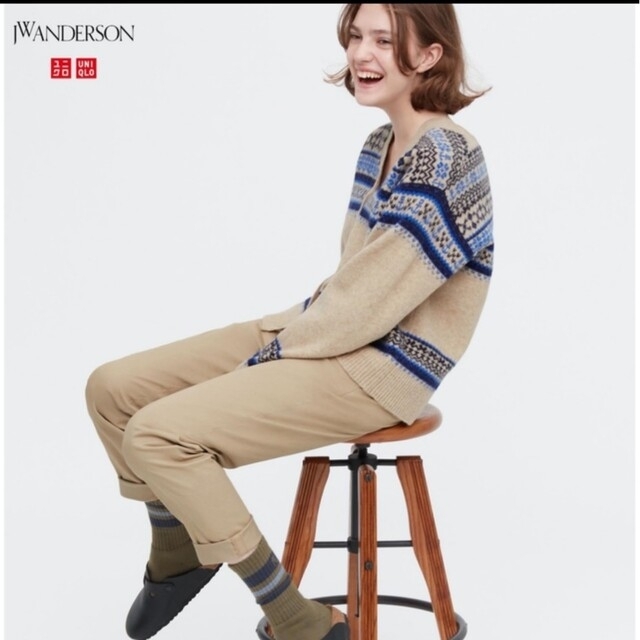 UNIQLO(ユニクロ)のUNIQLO JW ANDERSON スフレヤーンフェアアイルカーディガン レディースのトップス(カーディガン)の商品写真