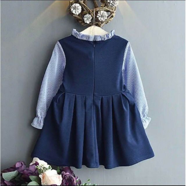 キッズワンピース　フォーマル　蝶結び　入学式用 女の子服　110 キッズ/ベビー/マタニティのキッズ服女の子用(90cm~)(ワンピース)の商品写真