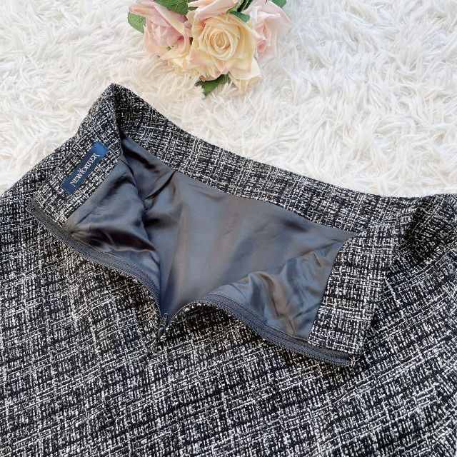 【美品】NEWYORKER ノーカラー スカートスーツ ツイード セレモニー 7