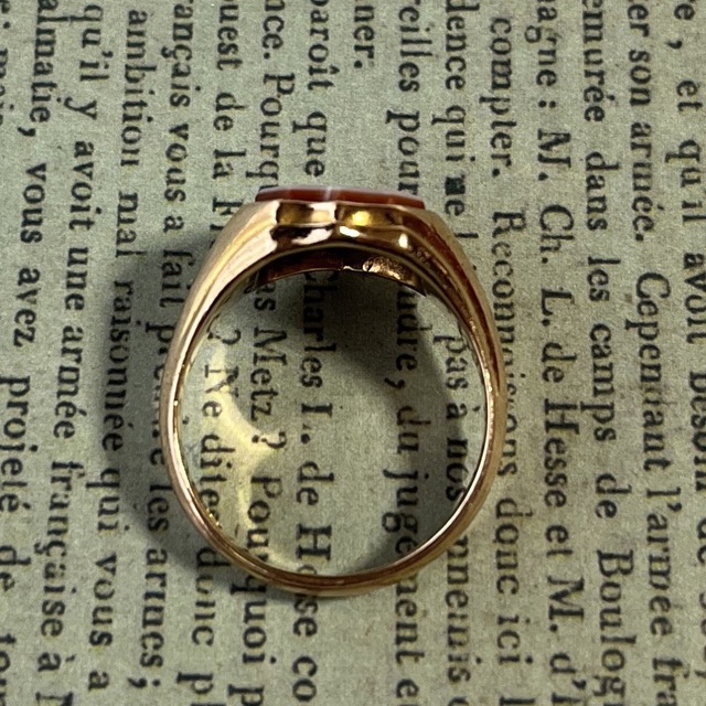 超激レア 英国 イギリス 15ct 15k インタリオリングの通販 by Y''k|ラクマ