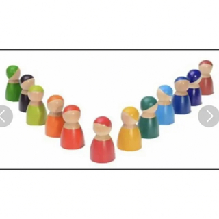 木箱無し 虹色 レインボー 人形 知育玩具 木のおもちゃ 木製 入園 入学(知育玩具)