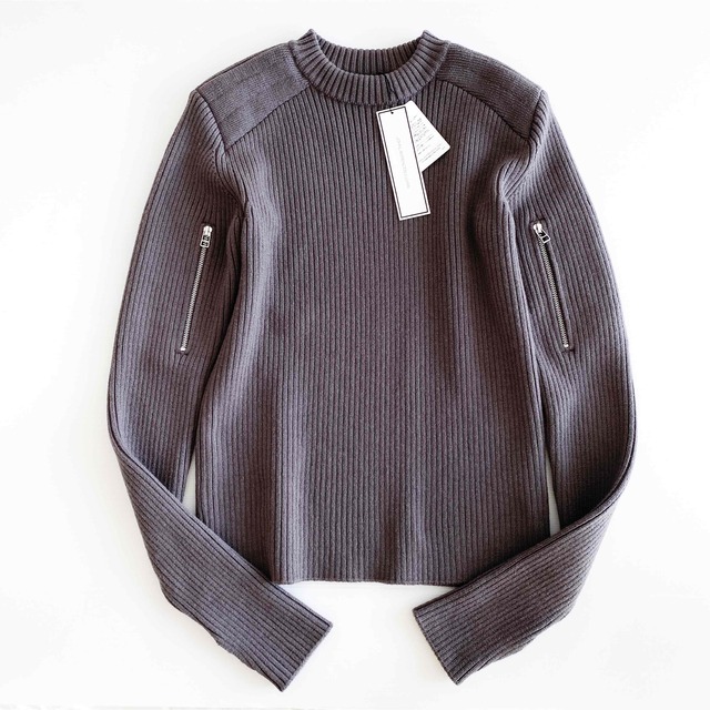 新品 サリバン/ SHOULDER PAD KNIT 21AW ジップニット