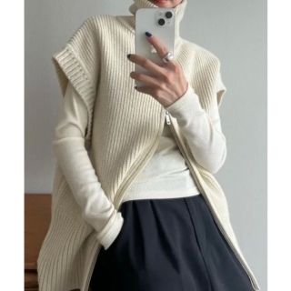 クラネ(CLANE)のCLANE ZIP COLLAR KNIT VEST(ベスト/ジレ)