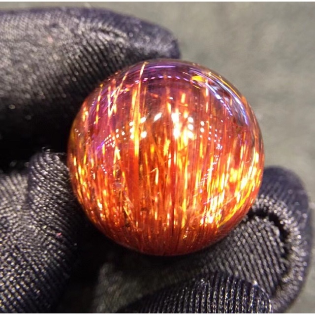 ⭐︎天然銅色ゴールドルチルクオーツ 丸玉 20mm-